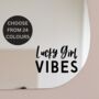 Lucky Girl Vibes Mirror Sticker, thumbnail 2 of 8