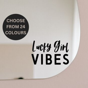 Lucky Girl Vibes Mirror Sticker, 2 of 8
