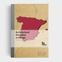 Handcrafted Spain Map Travel Notebook, thumbnail 1 of 6
