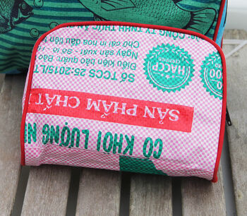 Recycled Wash Bag In Fuchsia Pink, 3 of 5