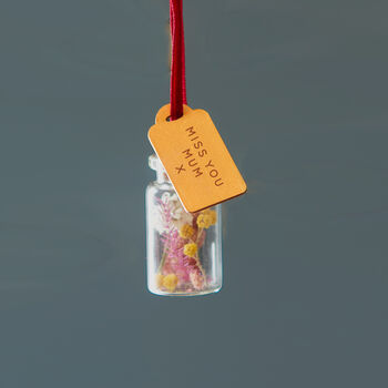 Dried Flowers Hanging Bottle Christmas Bauble, 5 of 6