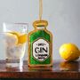 Embroidered Gin Bottle Christmas Decoration, thumbnail 1 of 5