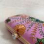 Pink Embroidered Clutch Bag, thumbnail 9 of 11