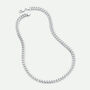 Sterling Silver Curb Chain Cuban Necklace 22 Inch, thumbnail 3 of 4