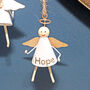 Personalised Mini White And Gold Tin Angel, Christening, thumbnail 2 of 3