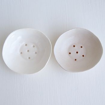 Handmade Mini White Ceramic Soap Dish, 9 of 10