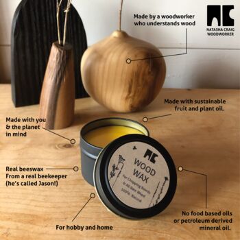 Beeswax Wood Wax Wood Finish 100% Natural, 2 of 8