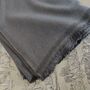 Personalised Pure Cashmere Dark Grey Throw Home Blanket, thumbnail 4 of 6