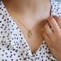 14k Gold Fill Celestial Organic Oval Necklace, thumbnail 7 of 12