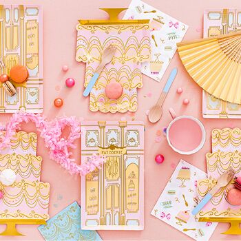 Let Them Eat Cake Large 'Patisserie' Plates Set Of Eight, 3 of 3