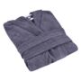 Nua Cotton Men's Heavyweight Hooded Dressing Gown, thumbnail 4 of 5