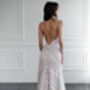 Ivory Macramé Lace Boho Wedding Dress With Open Back And Train, thumbnail 7 of 12