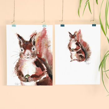 Inky Squirrel Illustration Print, 8 of 12