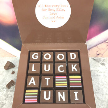 Good Luck At Uni Personalised Chocolates, 3 of 4