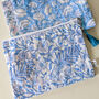 Quilted Block Print Pouches, Fair Trade Zipper Purses Ethically Handmade In India, thumbnail 8 of 8