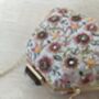 Multicoloured Handcrafted Statement Floral Pearl Mirror Clutch, thumbnail 9 of 11