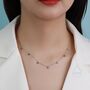 Emerald Green Or Clear Cz Dangle Necklace, thumbnail 5 of 12