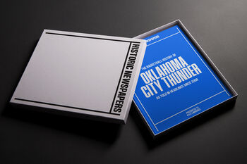 Oklahoma City Thunder Personalised Nba Basketball Gift Newspaper History Book, 3 of 8