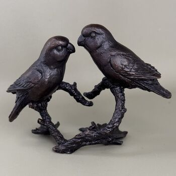 Limited Edition Solid Bronze Lovebirds, 8th Anniversary, 6 of 9