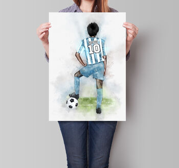 Boys Football Personalised Art Print, 3 of 6