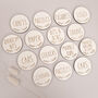 Personalised Wooden Storage Labels Circle Shape, thumbnail 3 of 8