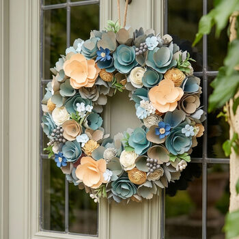 Ashbourne Blue Floral Wreath, 3 of 5