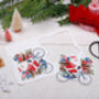Vintage Christmas Bunting With 15 Santa On A Bike Flag Design, thumbnail 6 of 6