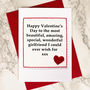 Valentines Card For Wife Or Girlfriend, thumbnail 5 of 5
