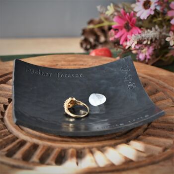 Personalised 6th Anniversary Gift; Hammered Iron Dish, 12 of 12