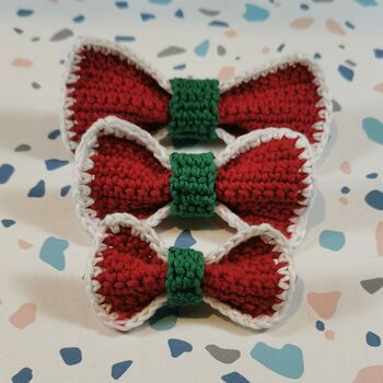 Christmas Pet Bow Tie, Three Styles, Two Sizes, 2 of 6