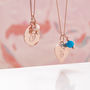 Rose Gold Vermeil Monogram And Birthstone Necklace, thumbnail 9 of 9