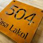 Square Corten Steel House Name Sign, thumbnail 4 of 10