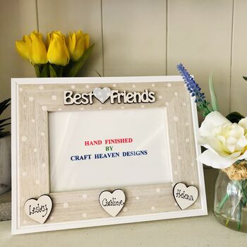 Personalised Best Friends Heart Photo Frame Birthday, 8 of 12