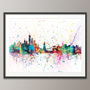 New York Skyline Cityscape Paint Splashes Print, thumbnail 3 of 5