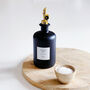 Matt Black Glass Oil / Vinegar Pourer Bottle With Personalised Label, thumbnail 5 of 7