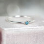 Blue Diamond Ring In Silver, thumbnail 1 of 9