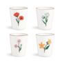 Set Of Four Hand Painted Dolomite Flower Tumblers, thumbnail 4 of 5