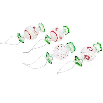 Set Of Four Glass Sweetie Hanging Decorations, 5 of 5