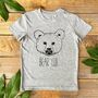 Papa Bear And Cub Organic T Shirt Set, thumbnail 2 of 6