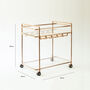 Handmade Drink Trolley With Glass Rack Display, thumbnail 3 of 5