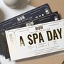 Personalised Spa Day Voucher For Mum Gold Foil, thumbnail 2 of 9