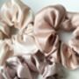 Lina Soft Scrunchie Set Of Three Blush Pink, thumbnail 4 of 5