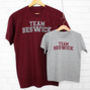 'Team Surname' Father And Baby T Shirt Set, thumbnail 3 of 10