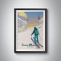 Crans Montana Ski Resort Switzerland Poster Art Print, thumbnail 1 of 8