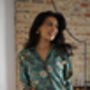 Turquoise Silk Blend Pyjama Set, thumbnail 3 of 4