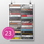 23rd Birthday 2003 Music Print Personalised Gift, thumbnail 1 of 9