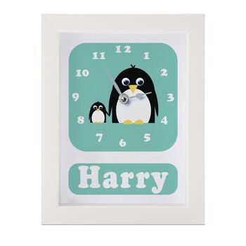 Personalised Children's Penguins Clock, 10 of 10
