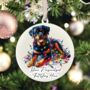 Personalised Rottweiler In Christmas Lights, thumbnail 7 of 10