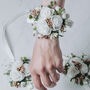 Flower Wrist Corsage In Gold For Prom And Brides, thumbnail 5 of 10