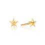 Tiny 3D Star Studs In Gold Vermeil, thumbnail 2 of 3